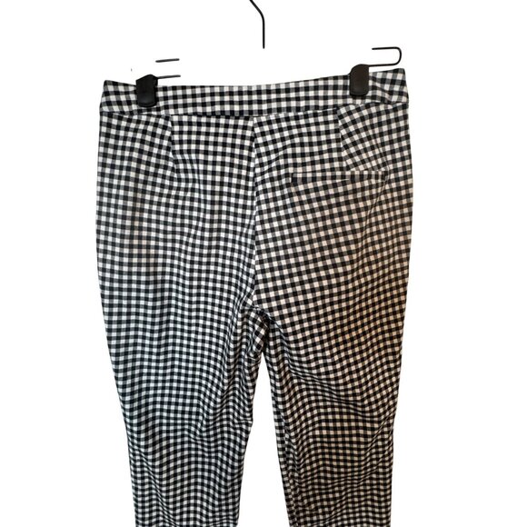 2/$30 Zara Medium Black & White Gingham Checkered Pants - Picture 8 of 13